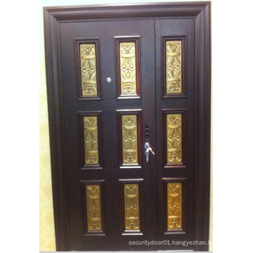 Mother-Son Steel Security Copper Door